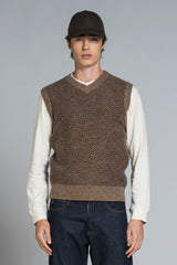 SOAN GILET ROUND NECK IN LAMBSWOOL