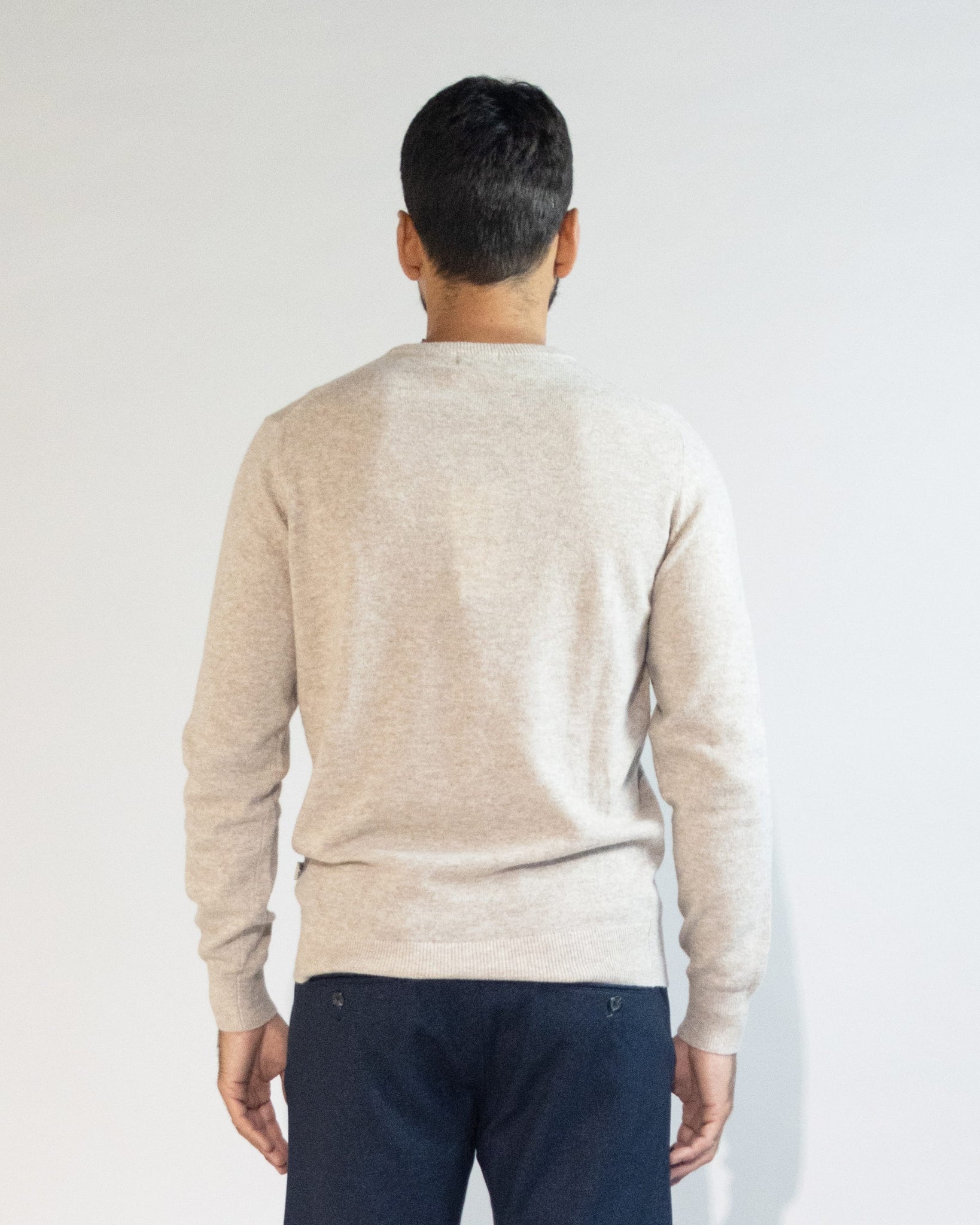 PULLOVER GIROCOLLO BLEND CASHMERE