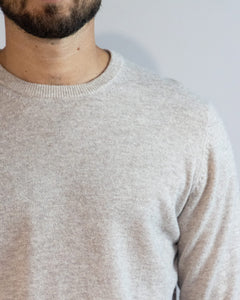 PULLOVER GIROCOLLO BLEND CASHMERE