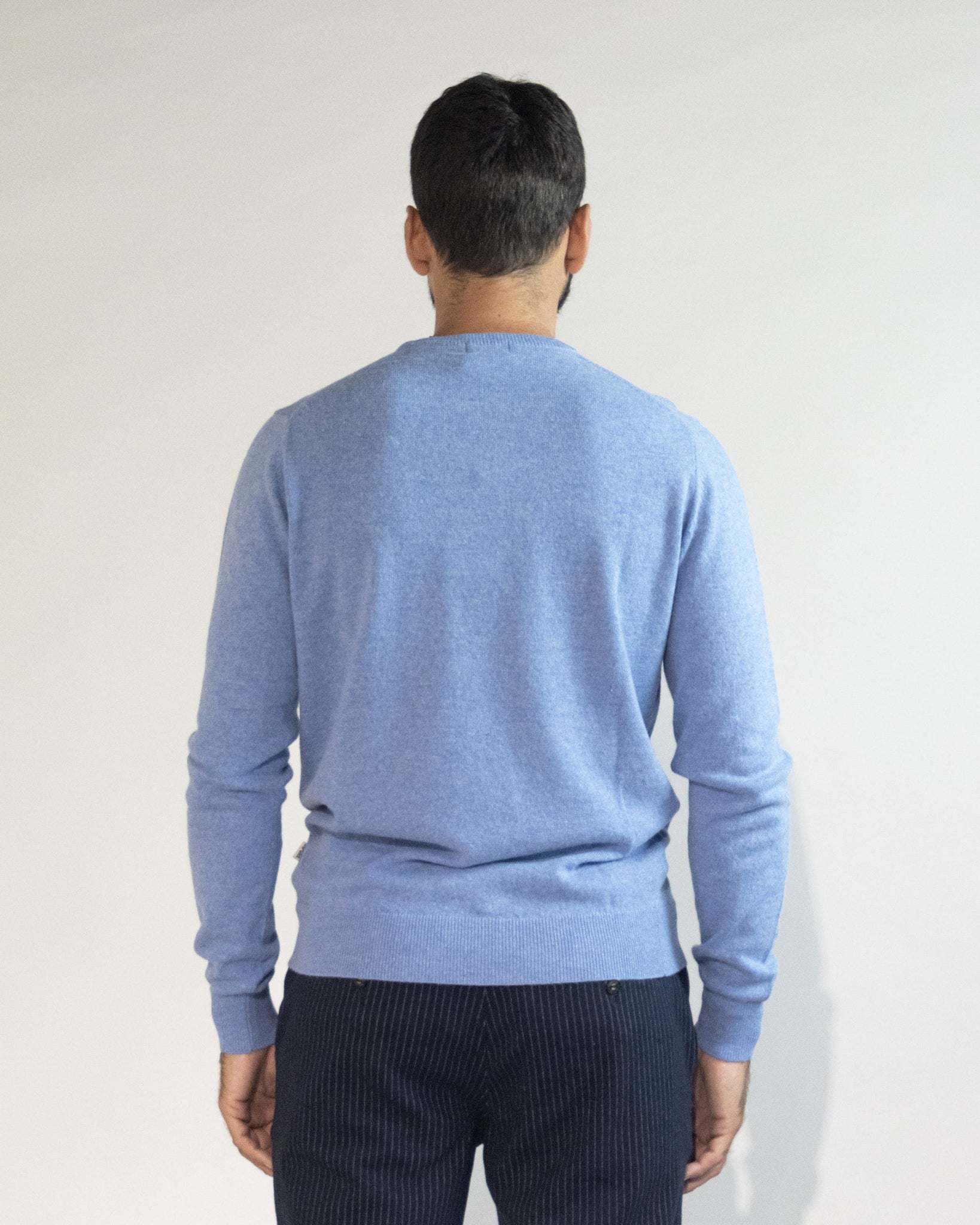 PULLOVER GIROCOLLO BLEND CASHMERE