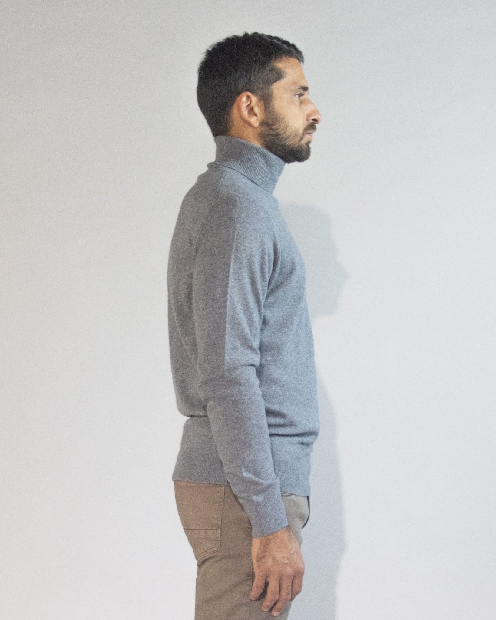 PULLOVER COLLO ALTO BLEND CASHMERE
