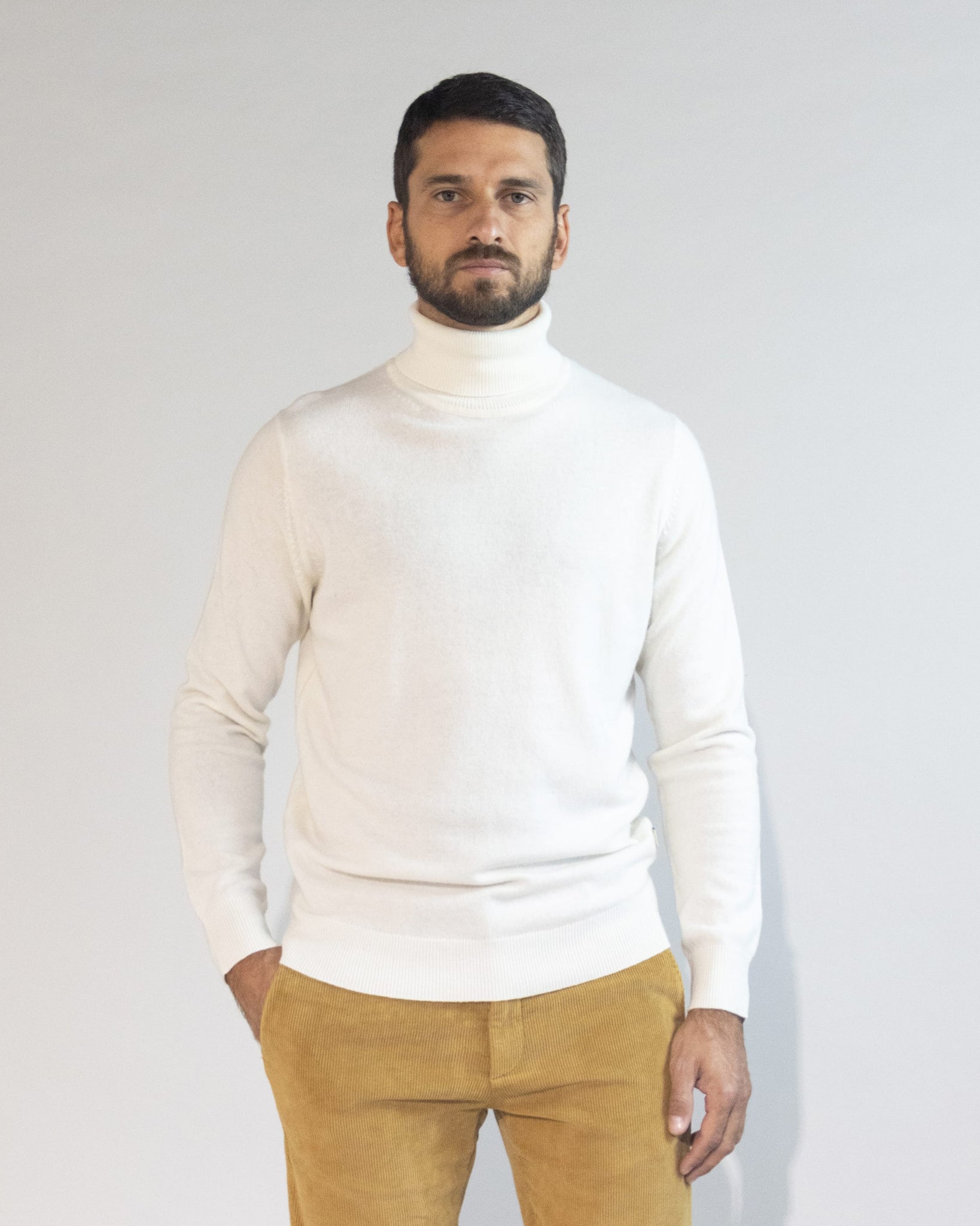PULLOVER COLLO ALTO BLEND CASHMERE