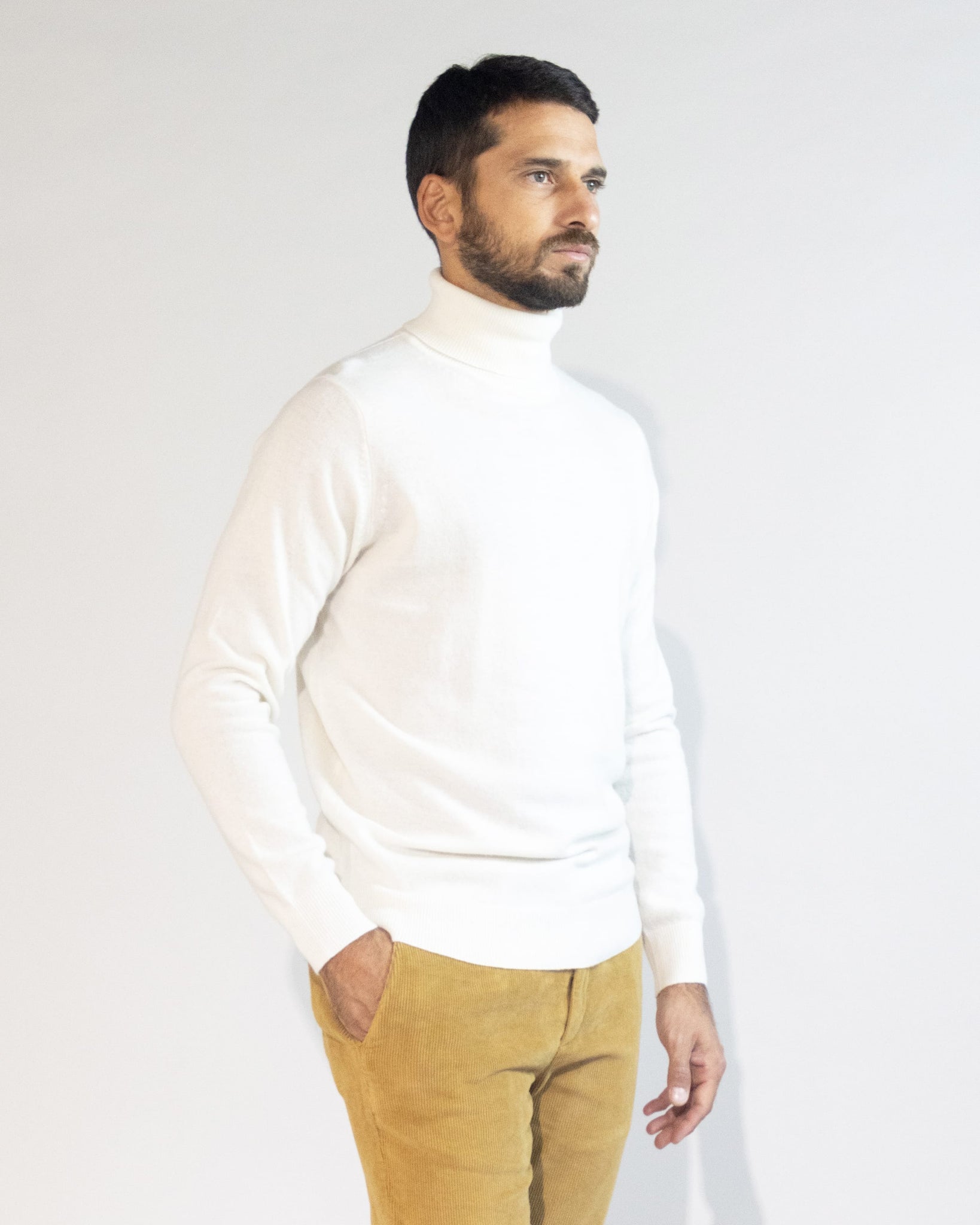 PULLOVER COLLO ALTO BLEND CASHMERE