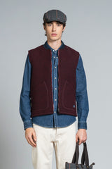 TERRY GILET IN BOILED WOOL