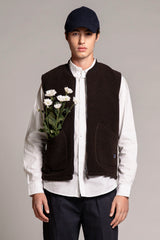 TERRY GILET IN BOILED WOOL