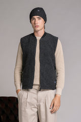 TERRY GILET IN BOILED WOOL