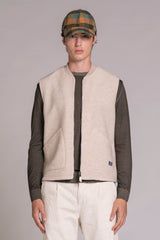 TERRY GILET IN BOILED WOOL