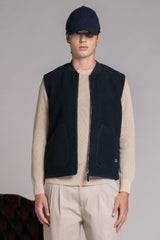 TERRY GILET IN BOILED WOOL