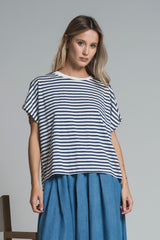 TESSA T.SHIRT BOXY IN MIXED VISCOSE