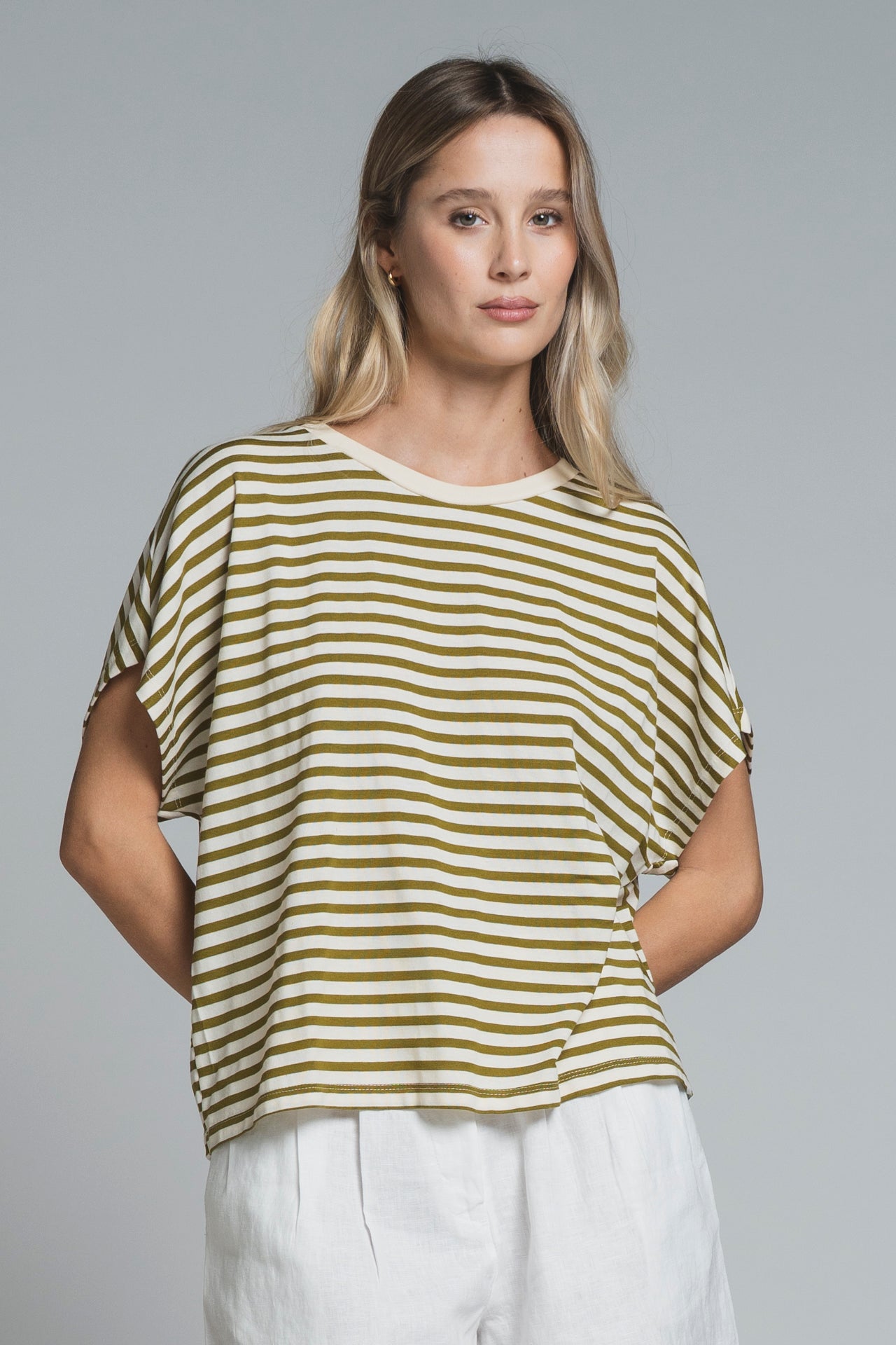 TESSA T.SHIRT BOXY IN MIXED VISCOSE