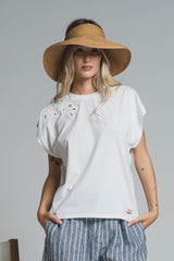 THEA T.SHIRT IN JERSEY EMBROIDERY