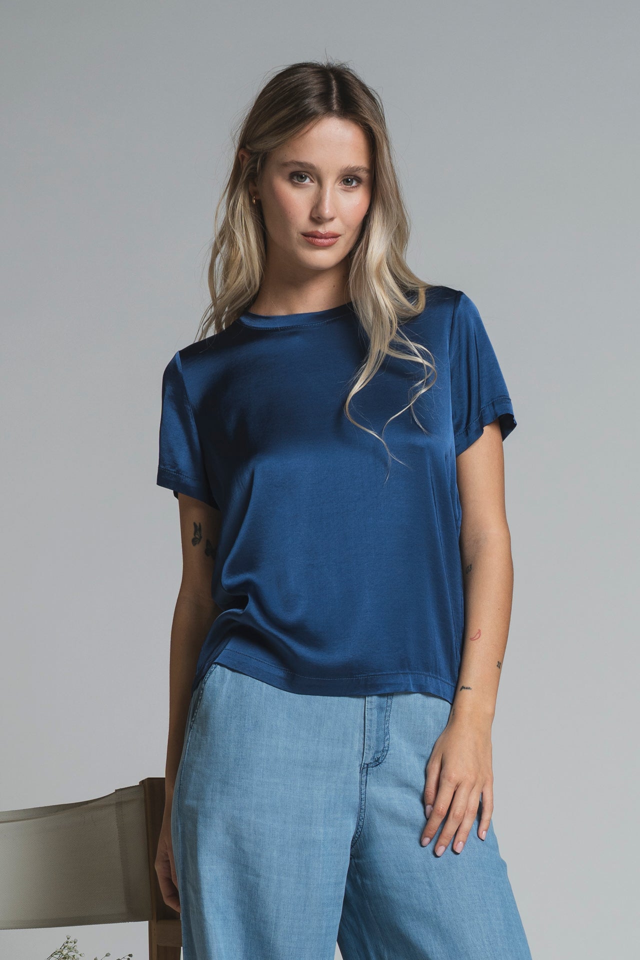 TITTY BLUSA IN SATIN