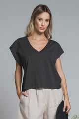 TRACE V NECK IN JERSEY