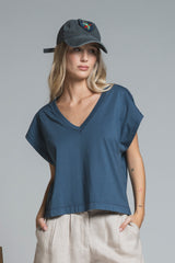 TRACE V NECK IN JERSEY
