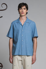 WILL SHIRT BOWLING IN DENIM SLUB