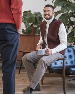 GILET MISTO LANA CON TASCONI