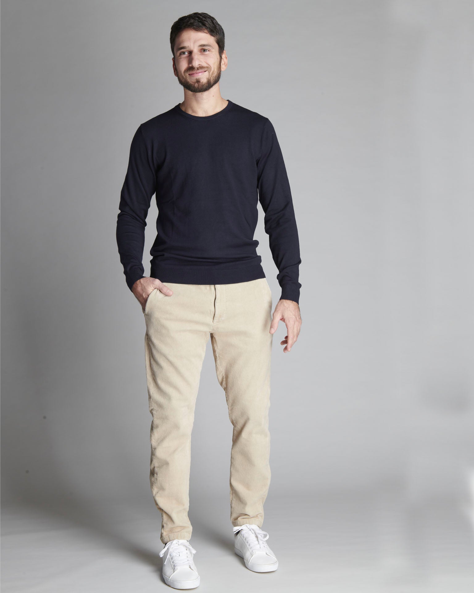SWL1253 VISCOSE BLEND ROUND NECK SWEATER