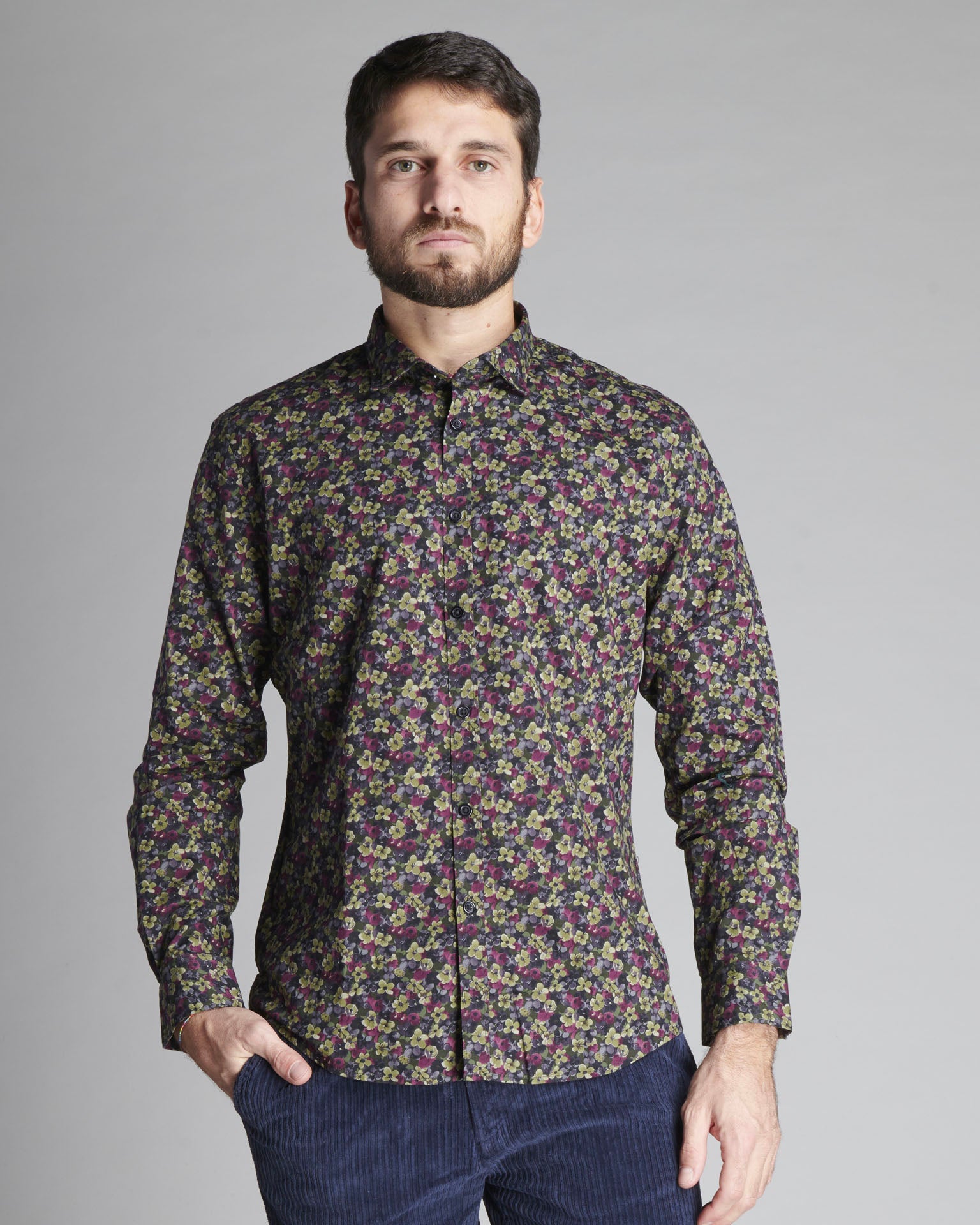CAMICIA IN COTONE STAMPA ALL OVER