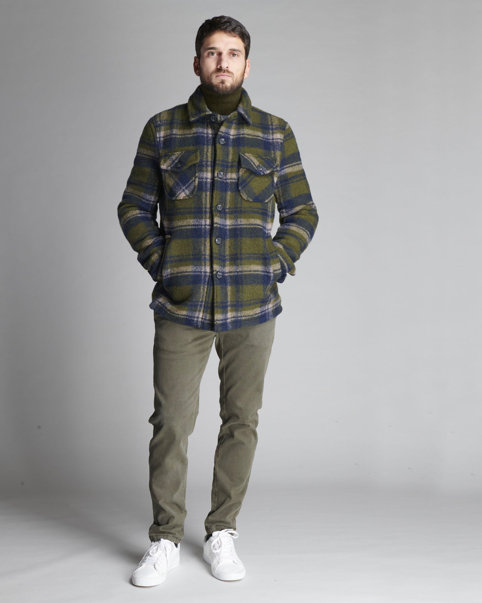 CHECKED WOOL MIX JACKET