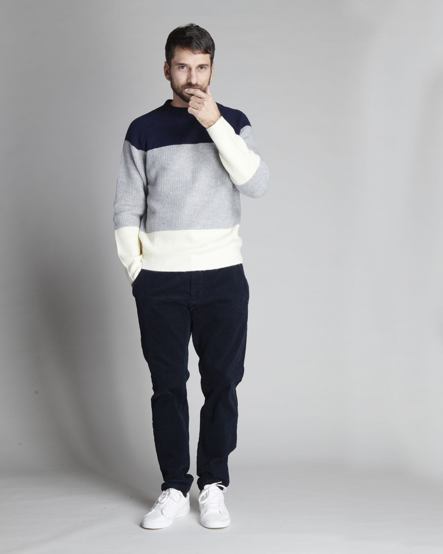 PULLOVER SOFT A RIGHE GRANDI