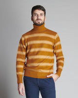 PULLOVER COLLO ALTO A RIGHE