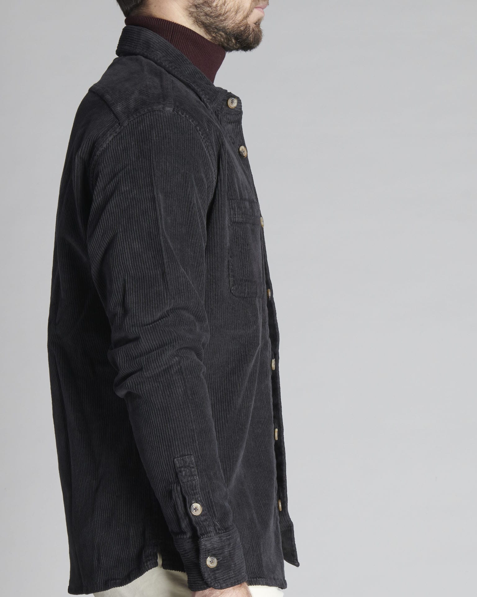 OVER SHIRT IN VELLUTO COSTE PICCOLE