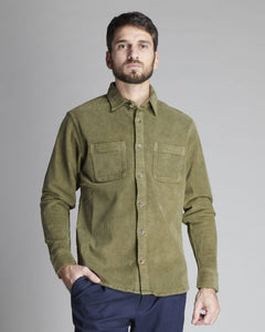 OVER SHIRT IN VELLUTO COSTE PICCOLE