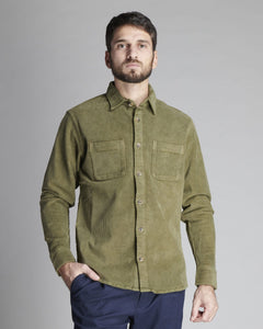SHL1847 OVER SHIRT IN VELLUTO COSTE PICCOLE