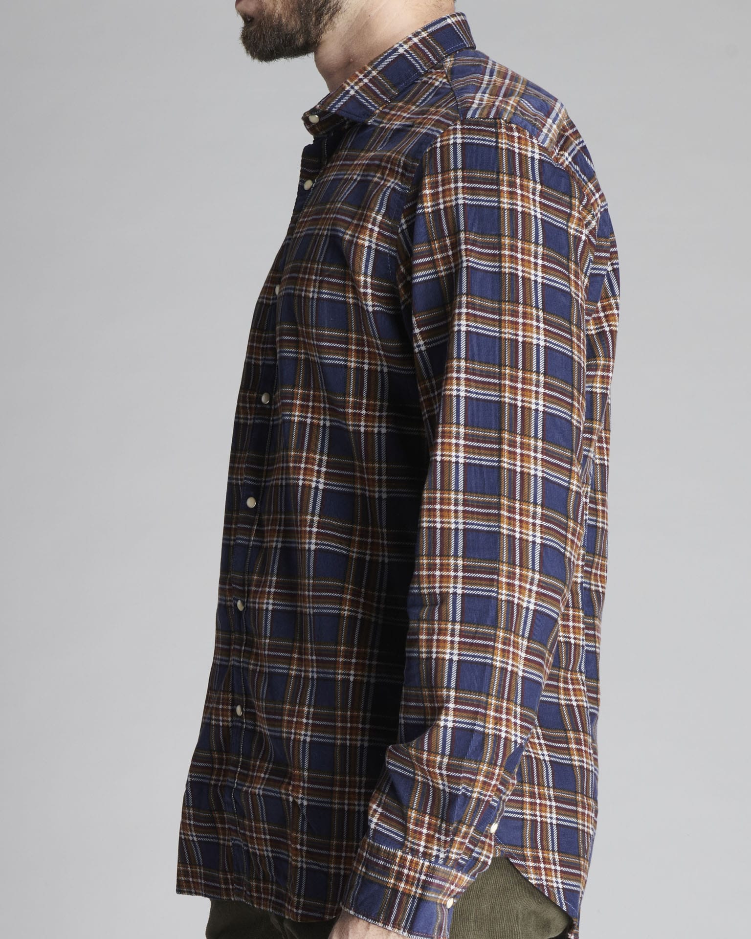 SHL1850 CAMICIA IN VELLUTO COSTE PICCOLE STAMPATA
