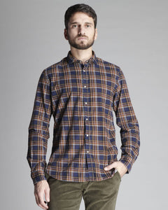 SHL1850 CAMICIA IN VELLUTO COSTE PICCOLE STAMPATA