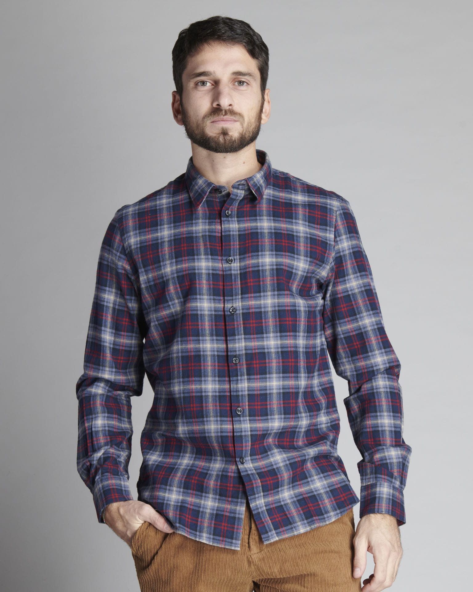 SHL1853 CAMICIA IN FLANELLA LEGGERA