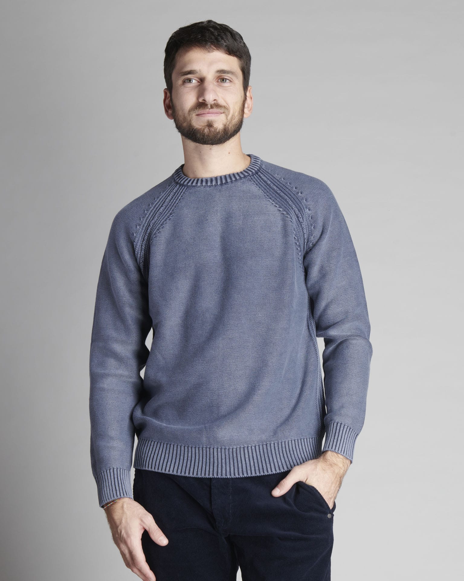 SWL1860 PULLOVER TAGLIO RAGLAN STONE WASH