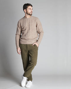 SWL2213 PULLOVER STRUTTURA A TRECCE