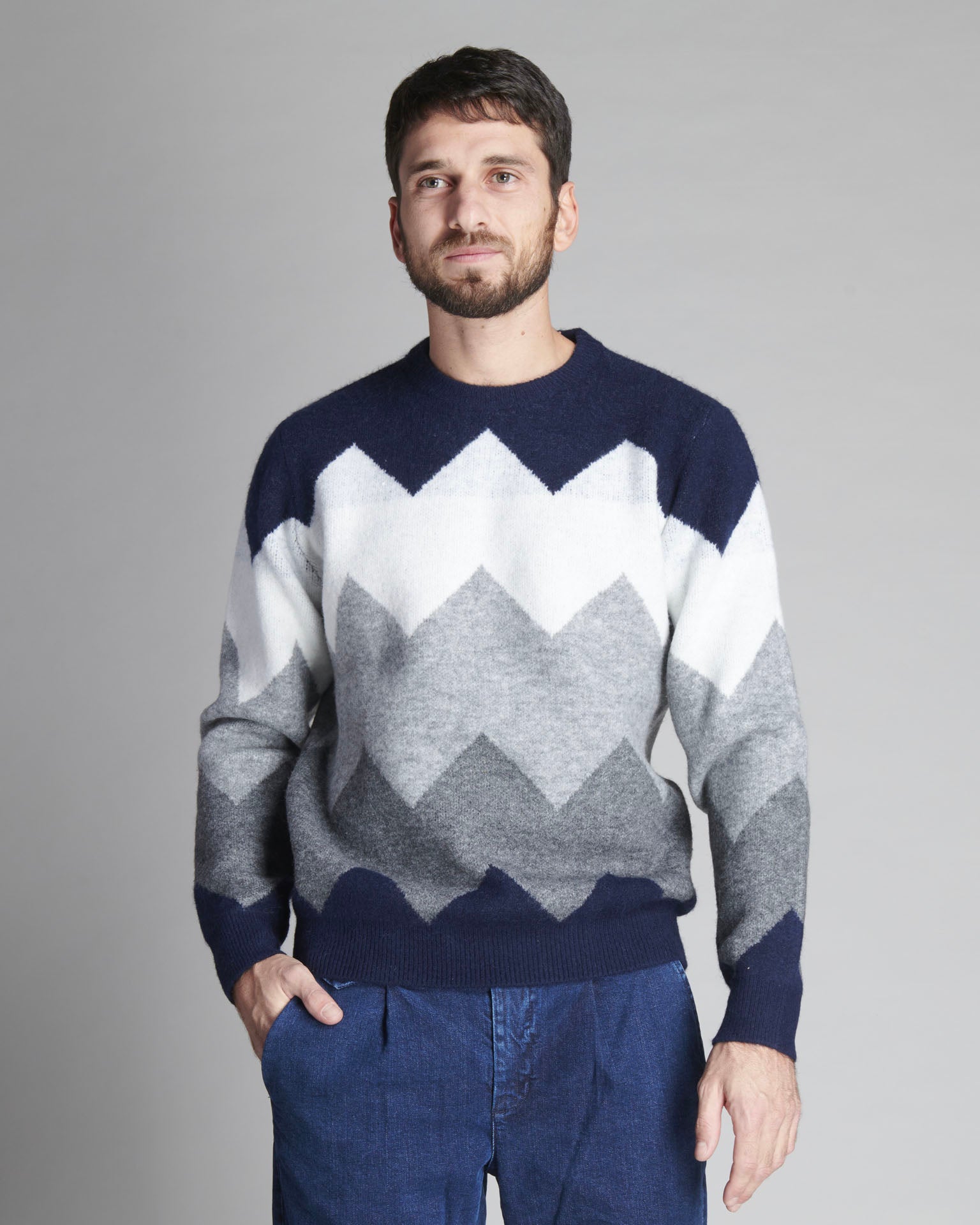 PULLOVER JACQUARD GEOMETRICO