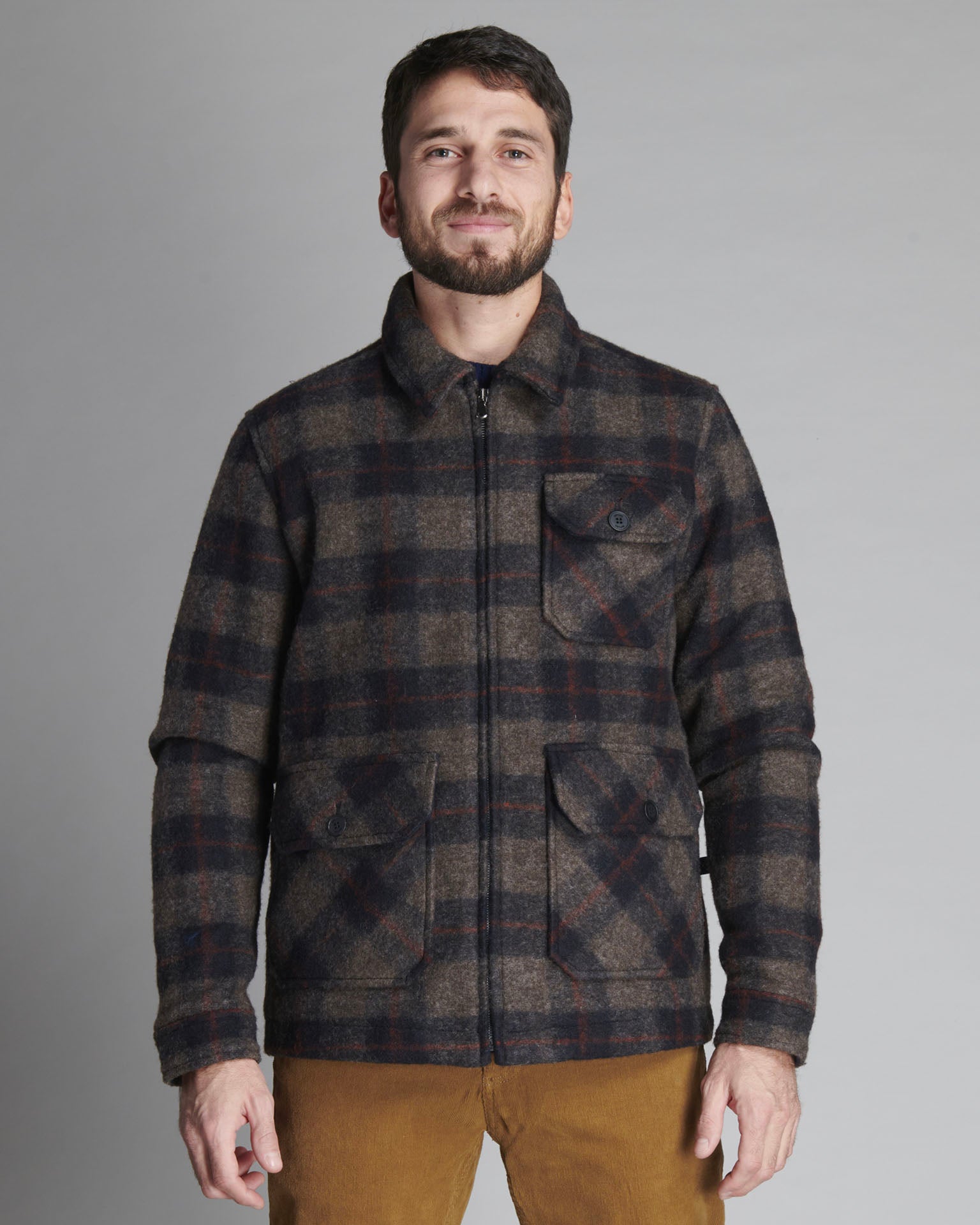 JKT2286 GIACCONE CHECK MISTO LANA