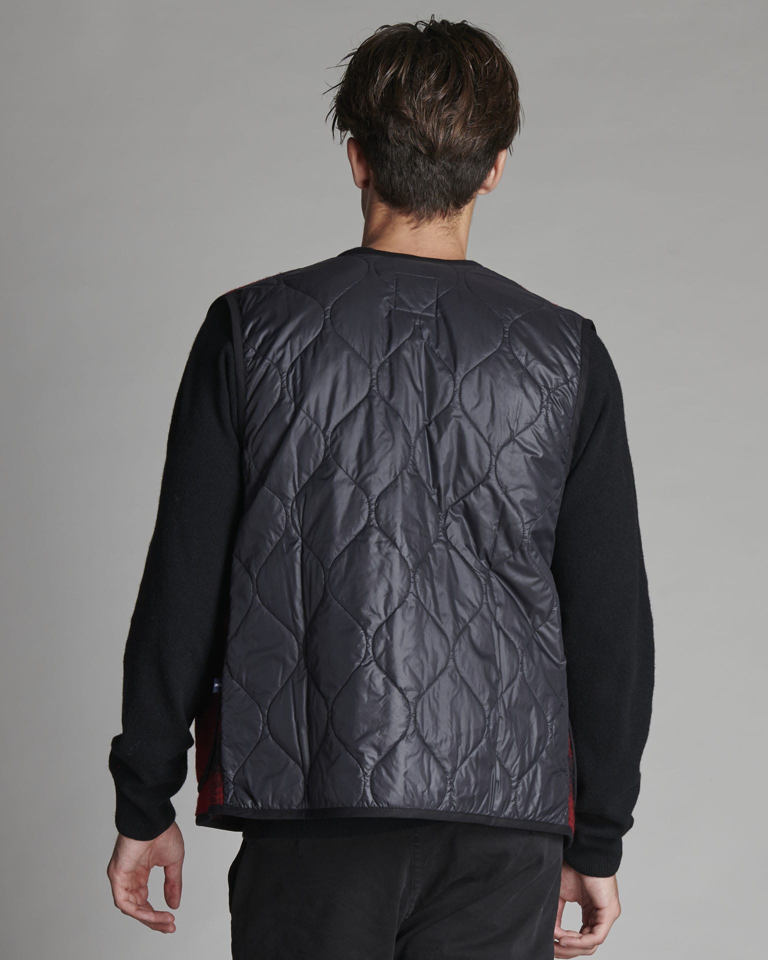 MIXED WOOL AND PADDING VEST