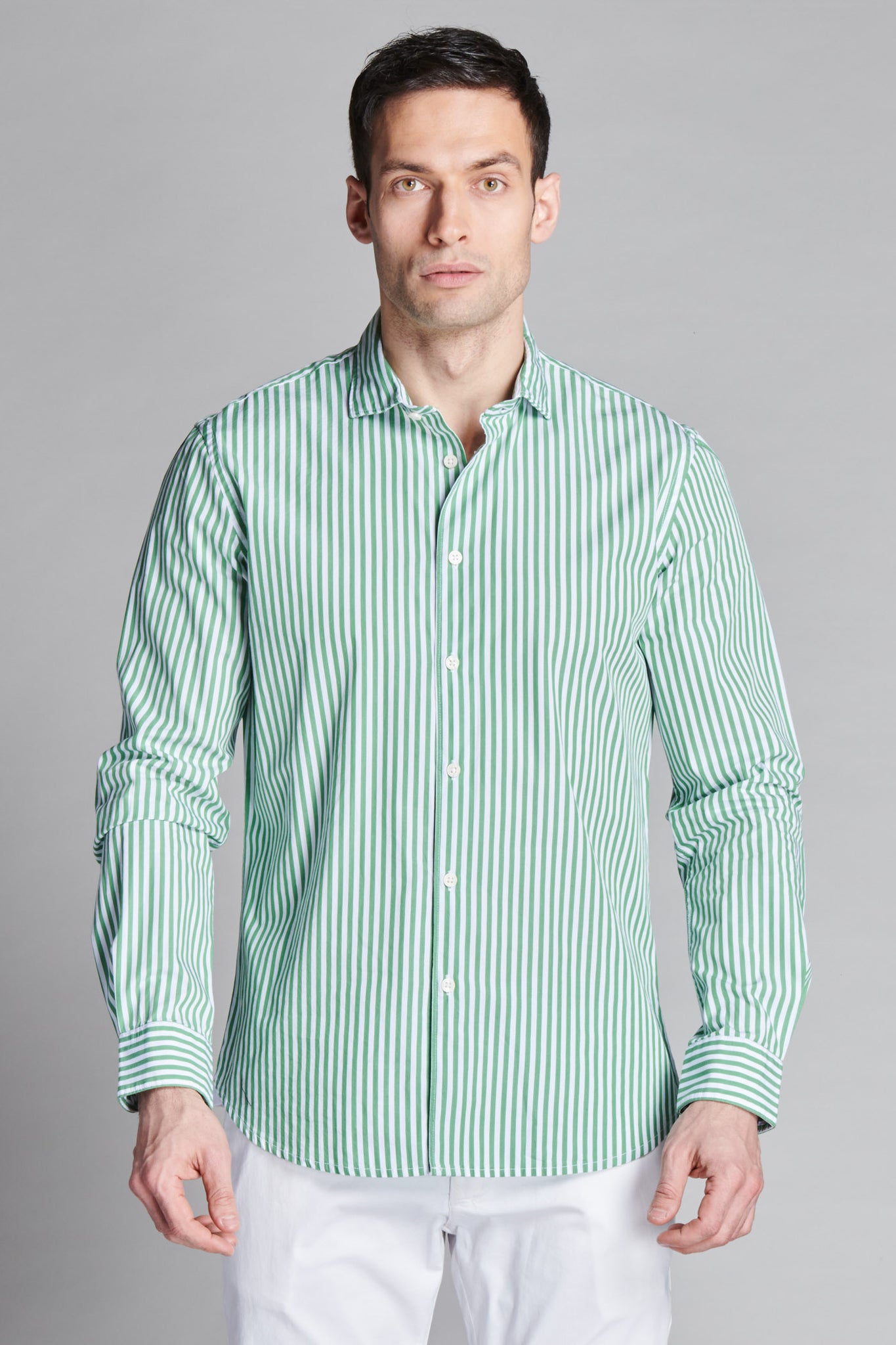 CAMICIA TESSUTO 100% COTONE A RIGHE