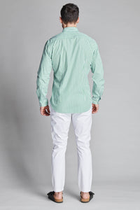 CAMICIA TESSUTO 100% COTONE A RIGHE