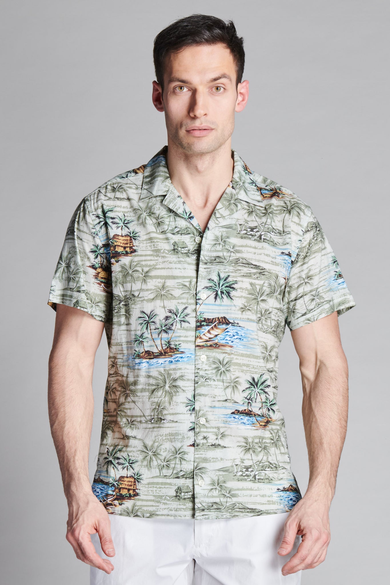 CAMICIA HAWAIIAN MANICHE CORTE