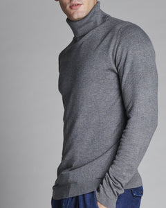 VISCOSE MIXED HIGH NECK SWEATER