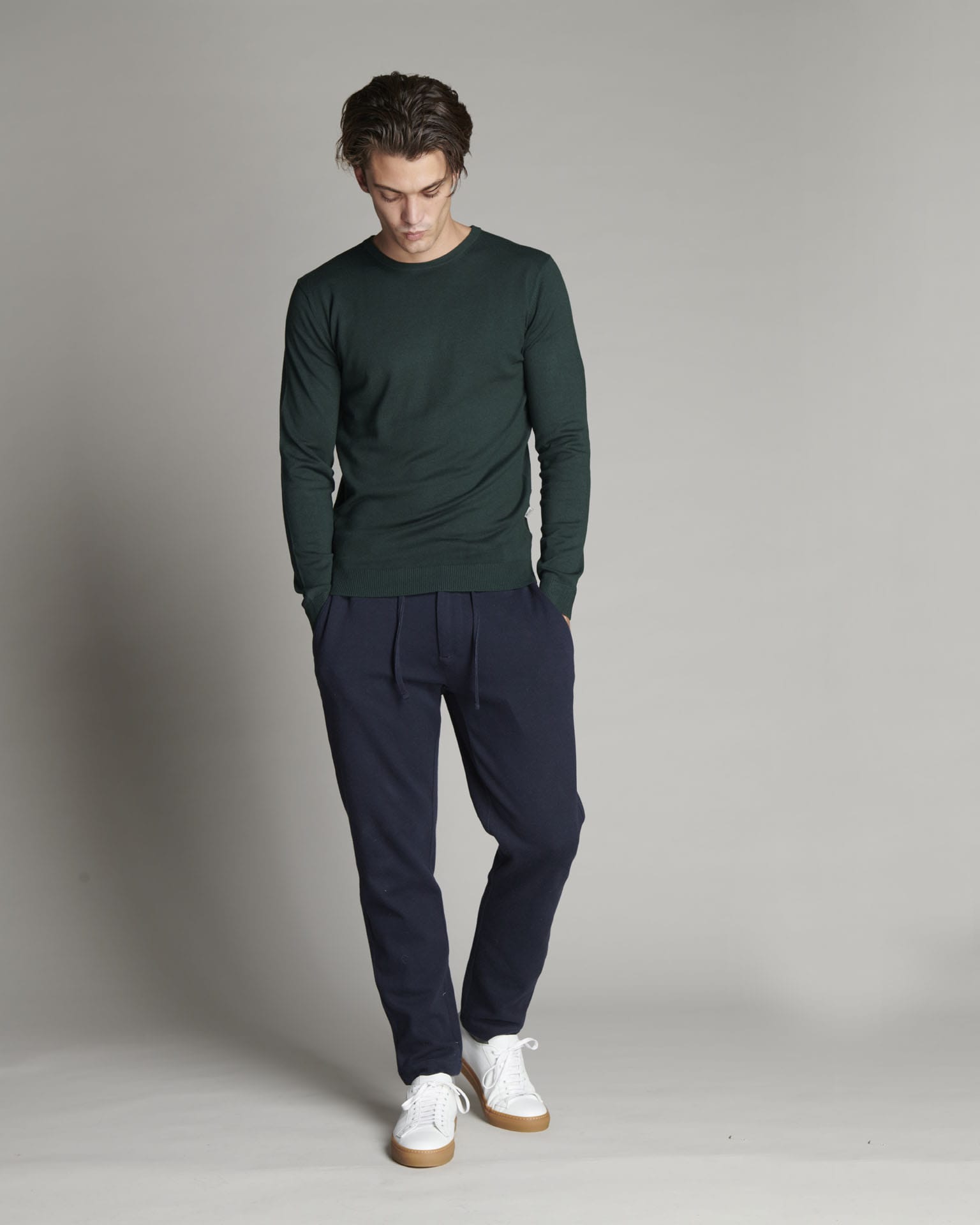 SWL1253 VISCOSE BLEND ROUND NECK SWEATER
