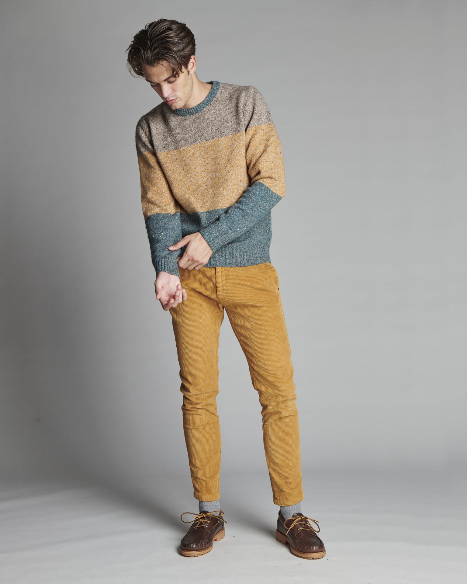 PULLOVER A RIGHE BOTTONATO
