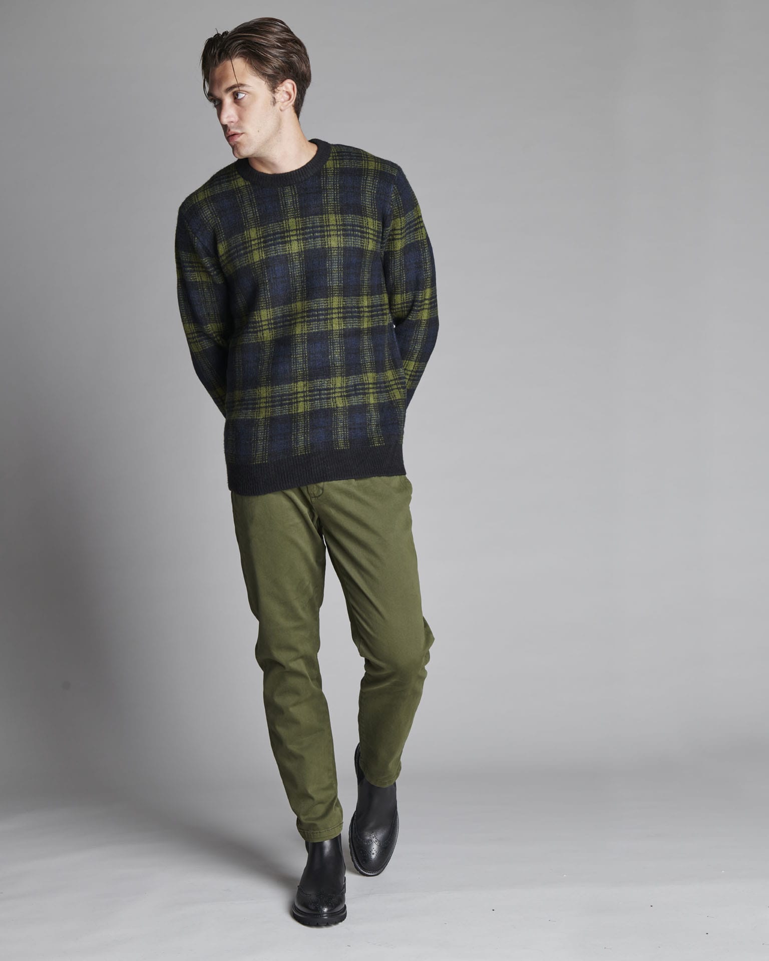 JACQUARD CHECK SWEATER