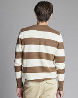 STRIPED ROUND NECK PULLOVER