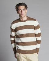 STRIPED ROUND NECK PULLOVER