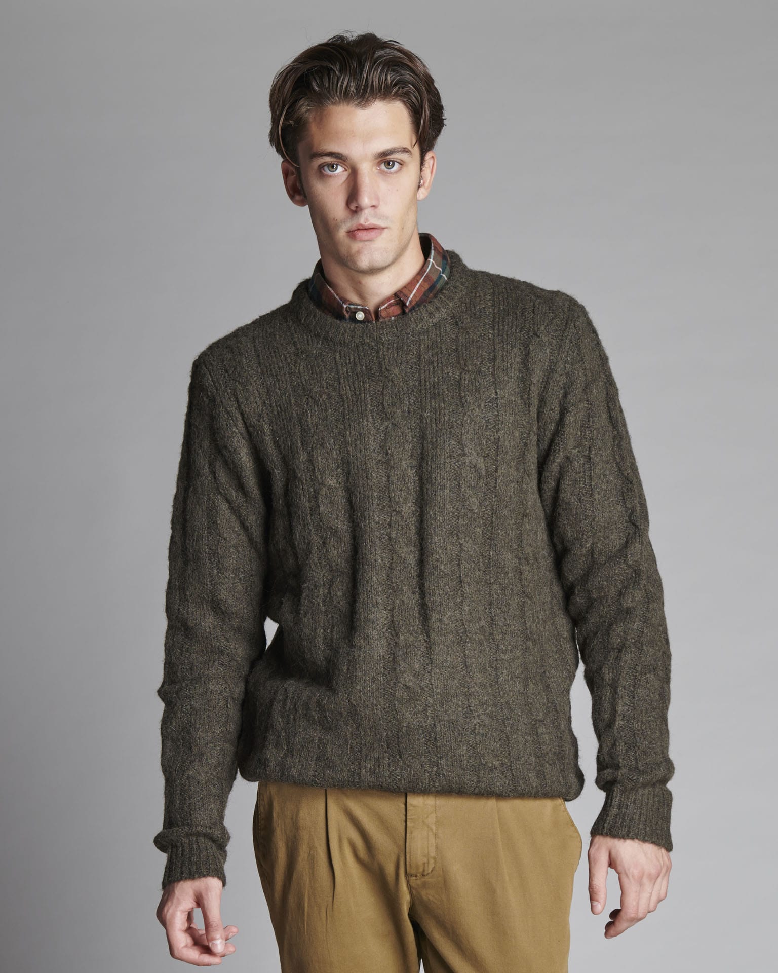 SWL2213 PULLOVER STRUTTURA A TRECCE