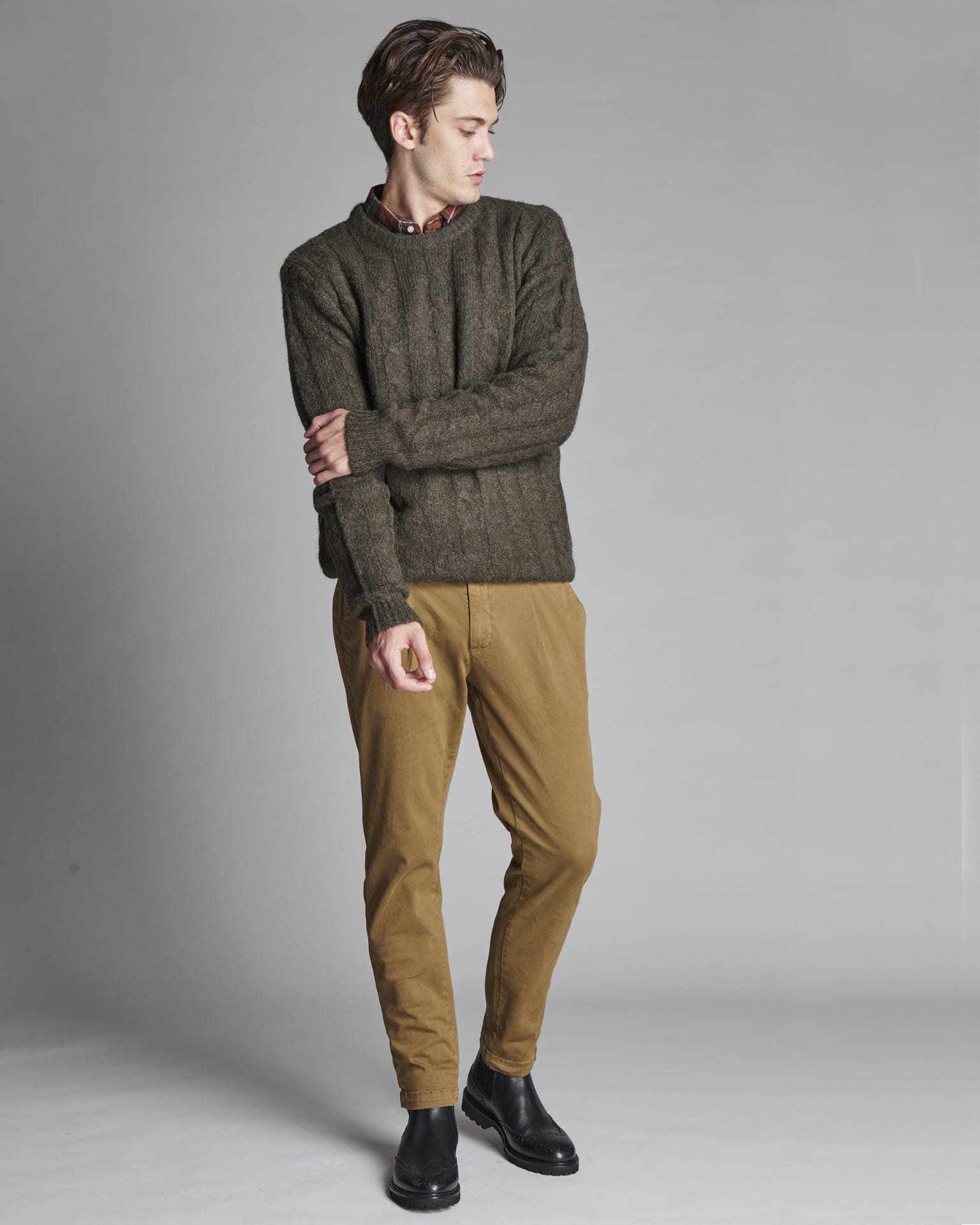 SWL2213 PULLOVER STRUTTURA A TRECCE