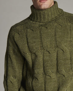 PULLOVER COLLO ALTO STRUTTURA TRECCE